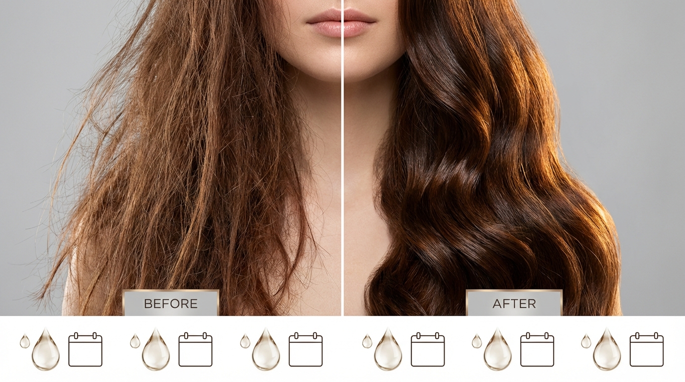 découvrez les bienfaits du bain d'huile de coco pour vos cheveux, avec des exemples avant-après et des conseils sur la fréquence idéale d'utilisation pour des résultats optimaux.