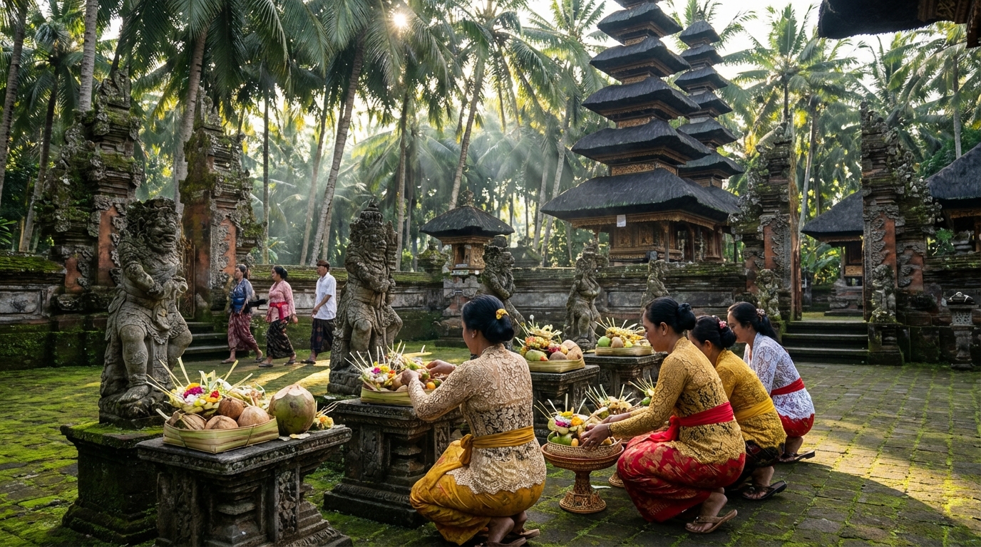 découvrez la culture balinaise à travers la symbolique de la noix de coco, entre traditions, temples majestueux et offrandes sacrées qui rythment la vie spirituelle de bali.