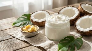 découvrez notre beurre corporel maison à la noix de coco, une recette simple avec 3 ingrédients pour une hydratation intense et naturelle de votre peau.
