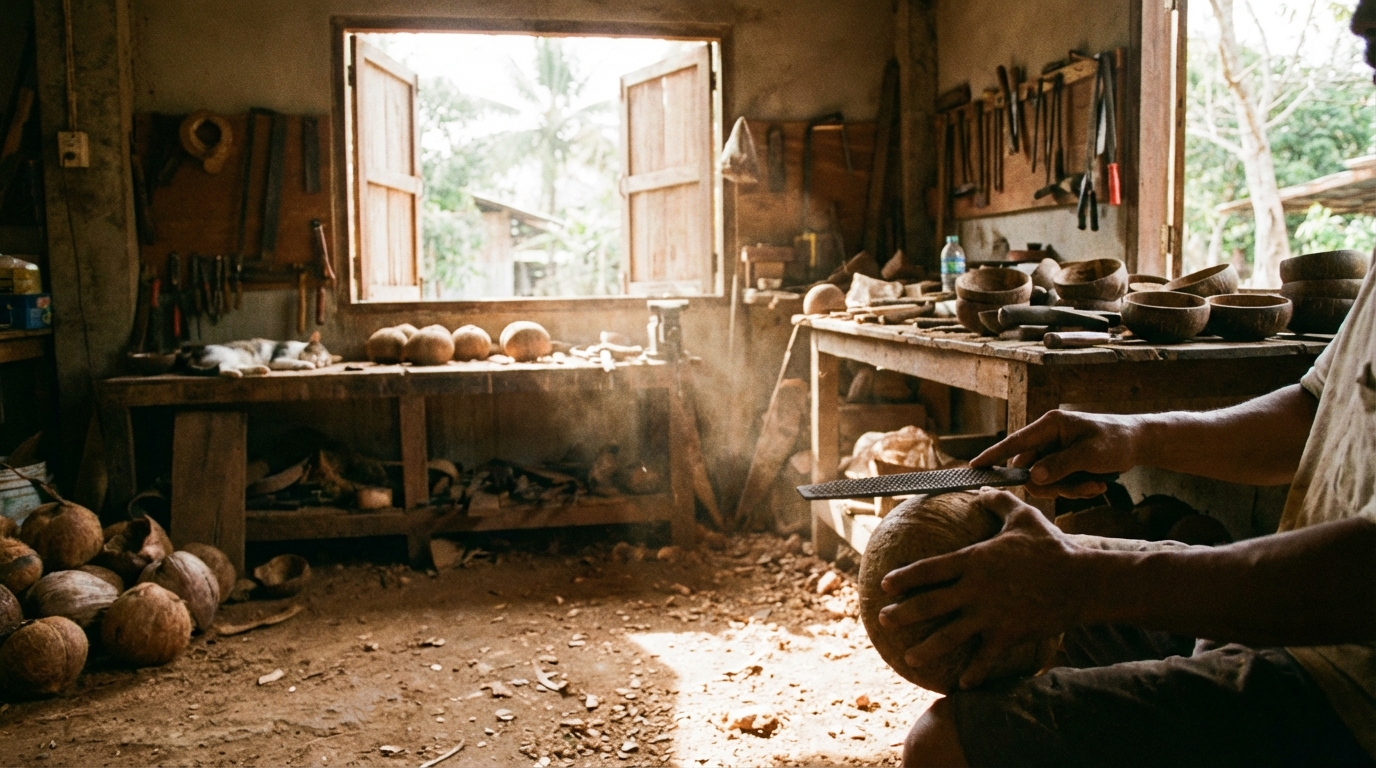 découvrez comment fabriquer et vernir un bol en noix de coco étape par étape, pour créer un coconut bowl unique et écologique.