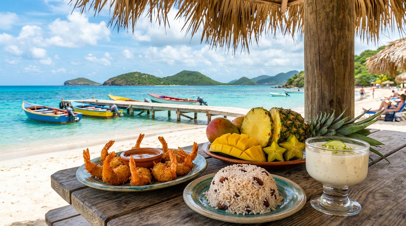 découvrez un tour enchanteur des îles des caraïbes et savourez la richesse de la cuisine créole à la noix de coco, une expérience exotique et gourmande.