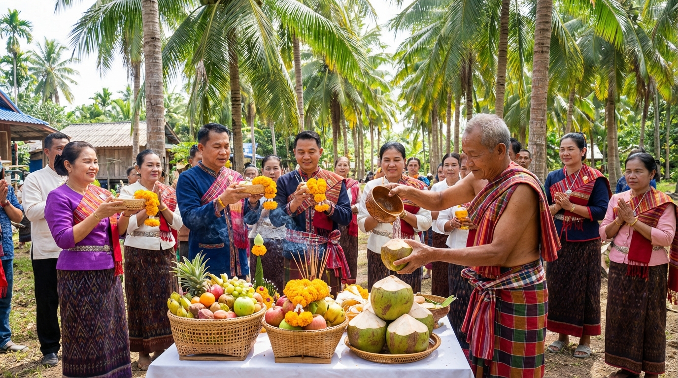 découvrez les cérémonies traditionnelles en asie du sud-est mettant en scène la noix de coco, symbole de pureté et de spiritualité dans les rituels culturels et religieux.