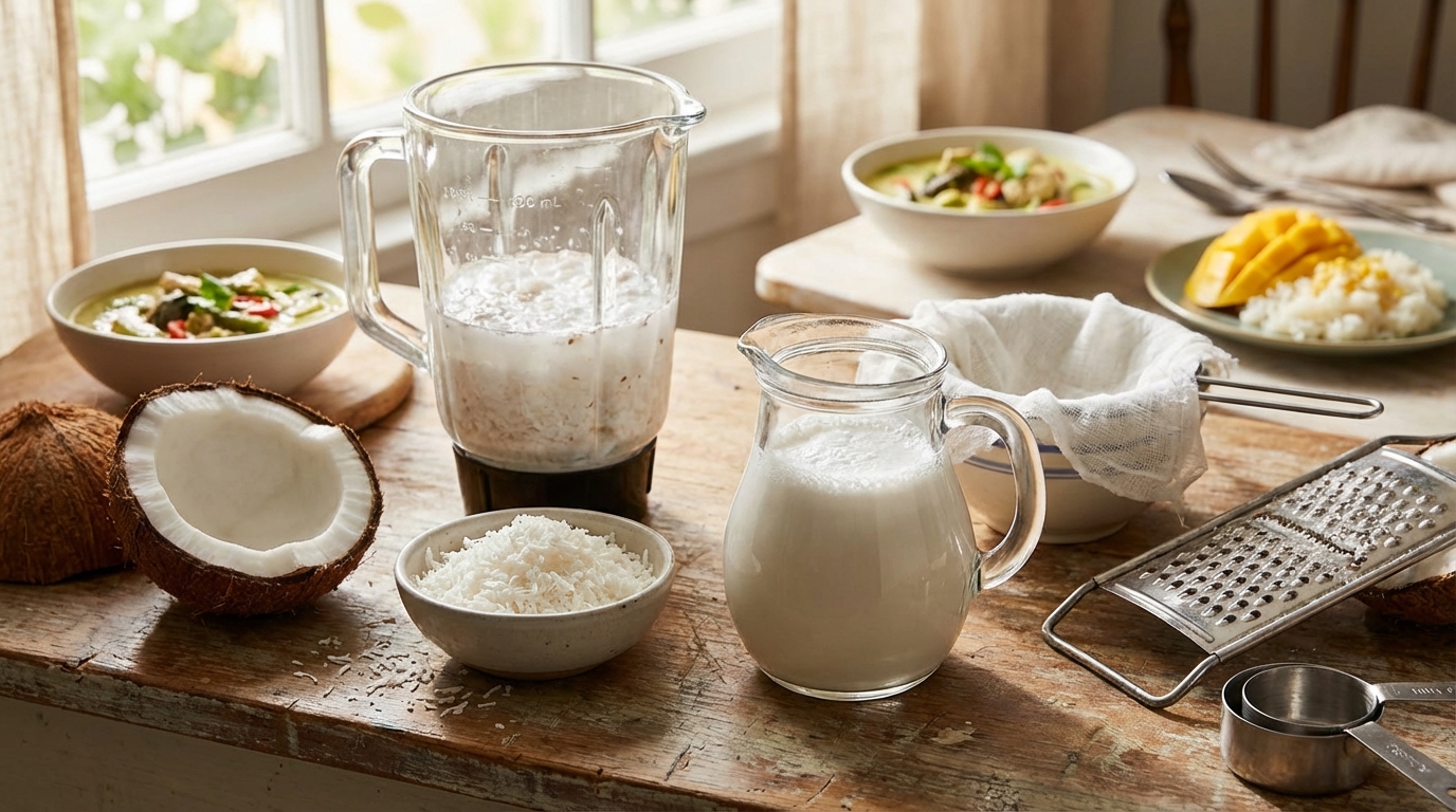 découvrez comment préparer facilement votre propre lait de coco maison et explorez des idées savoureuses pour l'utiliser en cuisine, du sucré au salé.