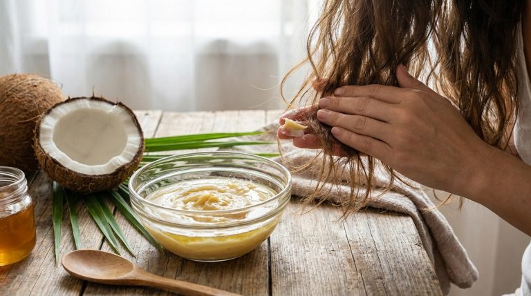 découvrez une recette maison simple et naturelle de masque capillaire à l'huile de coco pour nourrir et revitaliser les cheveux secs en profondeur.
