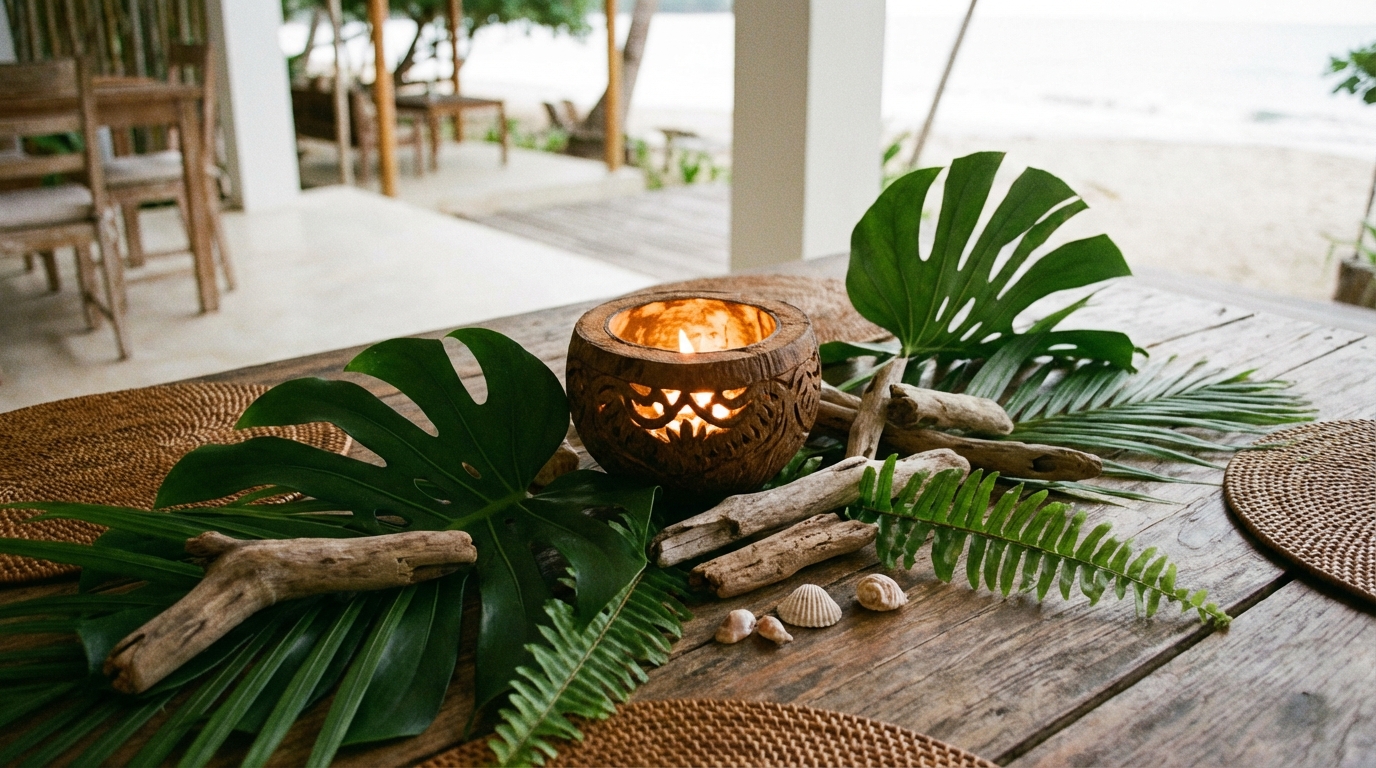 découvrez notre photophore en coque de coco pour une ambiance tamisée et un style tropical unique. parfait pour décorer votre intérieur avec une touche naturelle et chaleureuse.