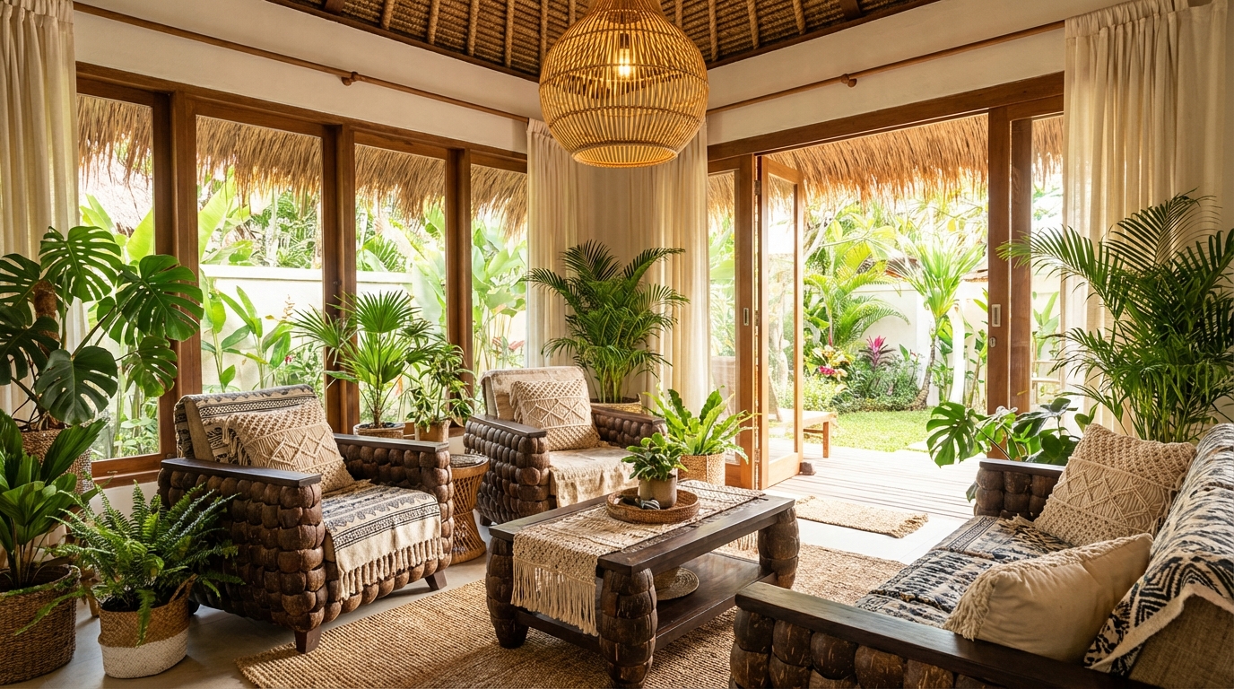 découvrez notre collection d'accessoires déco en noix de coco pour un salon au style tropical tendance, alliant naturel et élégance pour une ambiance chaleureuse et exotique.