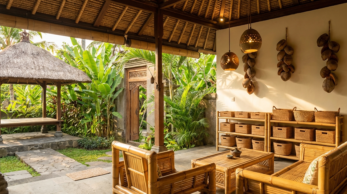 découvrez comment décorer votre maison dans le style balinais en utilisant des matériaux naturels tels que la noix de coco et le bambou pour une ambiance exotique et chaleureuse.