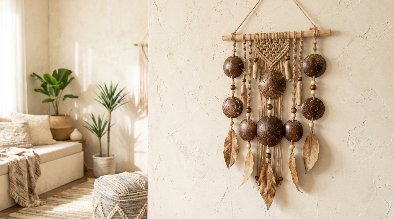 découvrez comment réaliser une suspension murale en coque de coco pour une déco bohème chic unique et naturelle. un projet diy simple et élégant pour sublimer votre intérieur.