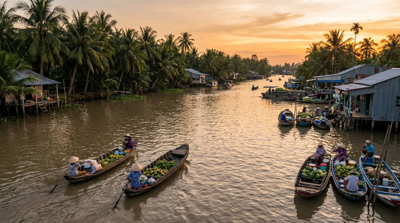 découvrez le delta du mékong au vietnam, une région riche en paysages fluviaux uniques et en artisanat traditionnel à base de noix de coco. plongez dans la culture locale et savourez l'authenticité de ses produits faits main.