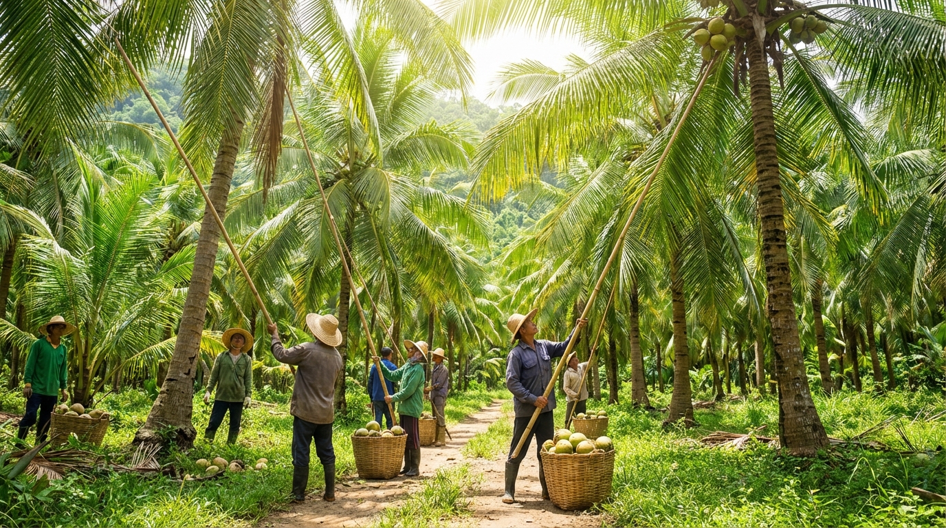 découvrez une visite immersive dans une plantation de cocotiers, alliant découverte authentique et dégustation des produits frais pour une expérience unique en nature.